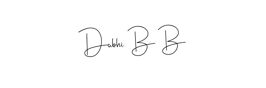Design your own signature with our free online signature maker. With this signature software, you can create a handwritten (Andilay-7BmLP) signature for name Dabhi B B. Dabhi B B signature style 4 images and pictures png