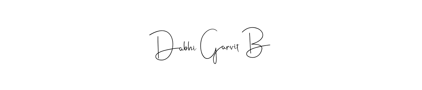 Similarly Andilay-7BmLP is the best handwritten signature design. Signature creator online .You can use it as an online autograph creator for name Dabhi Garvit B. Dabhi Garvit B signature style 4 images and pictures png
