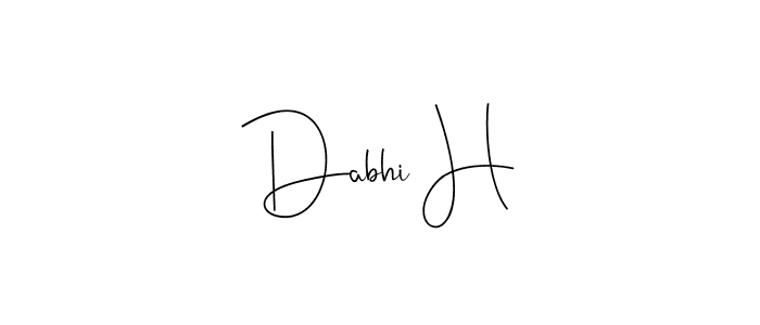 Also You can easily find your signature by using the search form. We will create Dabhi H name handwritten signature images for you free of cost using Andilay-7BmLP sign style. Dabhi H signature style 4 images and pictures png