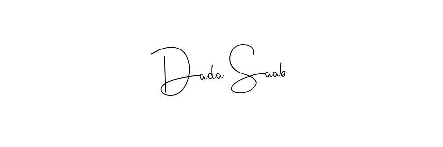 Use a signature maker to create a handwritten signature online. With this signature software, you can design (Andilay-7BmLP) your own signature for name Dada Saab. Dada Saab signature style 4 images and pictures png