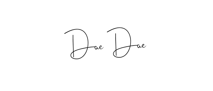 How to make Dae Dae name signature. Use Andilay-7BmLP style for creating short signs online. This is the latest handwritten sign. Dae Dae signature style 4 images and pictures png