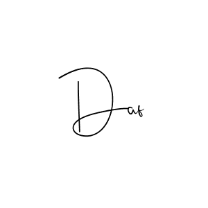 if you are searching for the best signature style for your name Daf. so please give up your signature search. here we have designed multiple signature styles  using Andilay-7BmLP. Daf signature style 4 images and pictures png