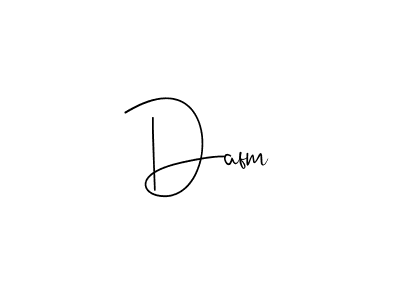 Make a beautiful signature design for name Dafm. With this signature (Andilay-7BmLP) style, you can create a handwritten signature for free. Dafm signature style 4 images and pictures png