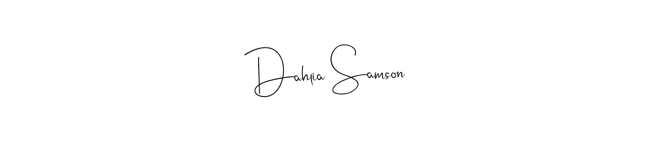 Make a beautiful signature design for name Dahlia Samson. With this signature (Andilay-7BmLP) style, you can create a handwritten signature for free. Dahlia Samson signature style 4 images and pictures png