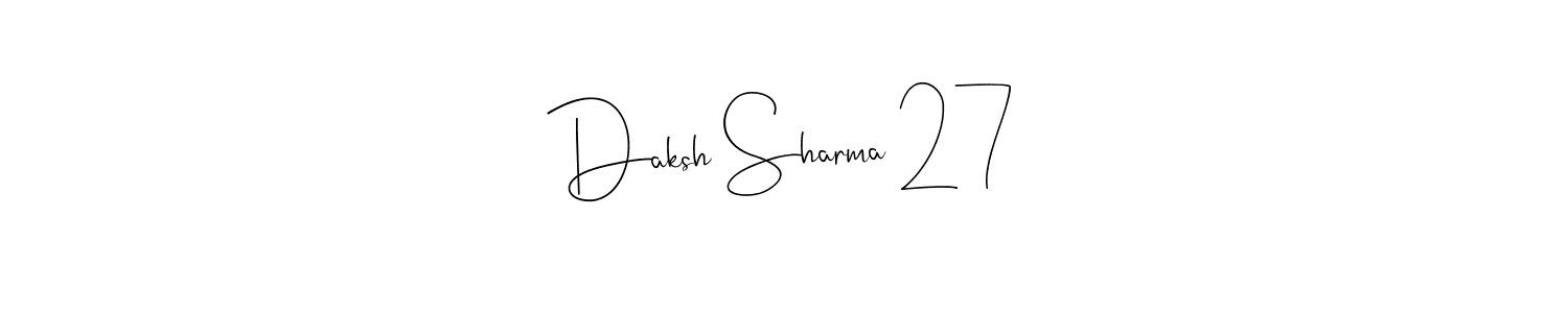 Make a beautiful signature design for name Daksh Sharma 27. With this signature (Andilay-7BmLP) style, you can create a handwritten signature for free. Daksh Sharma 27 signature style 4 images and pictures png