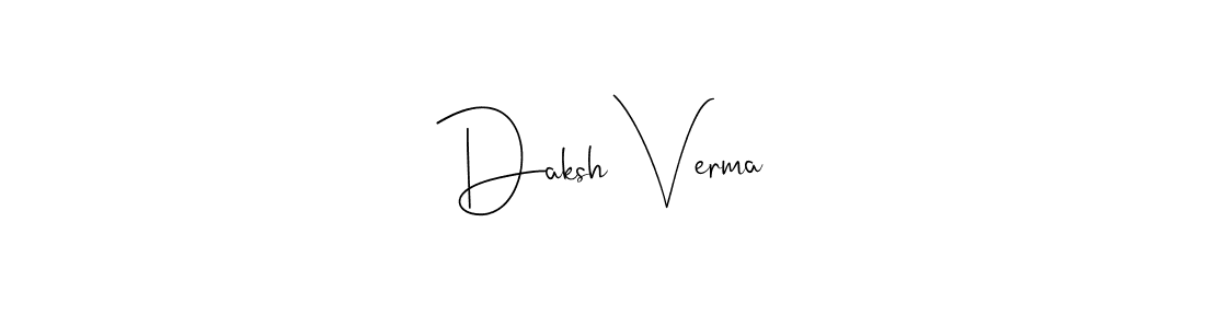 if you are searching for the best signature style for your name Daksh Verma. so please give up your signature search. here we have designed multiple signature styles  using Andilay-7BmLP. Daksh Verma signature style 4 images and pictures png