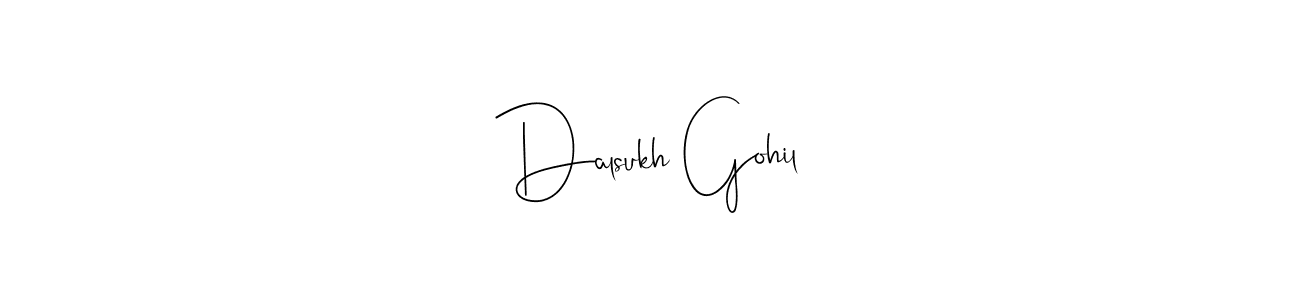 This is the best signature style for the Dalsukh Gohil name. Also you like these signature font (Andilay-7BmLP). Mix name signature. Dalsukh Gohil signature style 4 images and pictures png