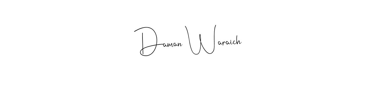 Similarly Andilay-7BmLP is the best handwritten signature design. Signature creator online .You can use it as an online autograph creator for name Daman Waraich. Daman Waraich signature style 4 images and pictures png