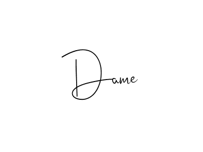 This is the best signature style for the Dame name. Also you like these signature font (Andilay-7BmLP). Mix name signature. Dame signature style 4 images and pictures png