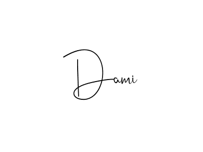 How to make Dami signature? Andilay-7BmLP is a professional autograph style. Create handwritten signature for Dami name. Dami signature style 4 images and pictures png