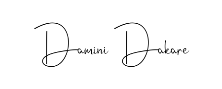 Enhance your business communications with Damini Dakare signature in Andilay-7BmLP lettering. Clean, modern, and universally compatible. Damini Dakare signature style 4 images and pictures png