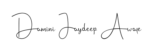 An effortless, minimalist signature concept for Damini Jaydeep Awale using Andilay-7BmLP design. Clean lines that look great on any document. Damini Jaydeep Awale signature style 4 images and pictures png