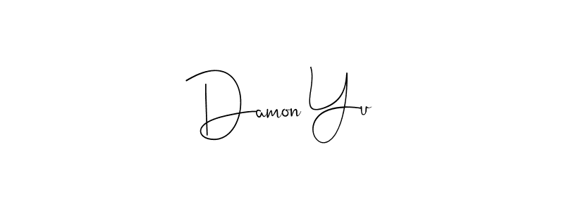 Make a beautiful signature design for name Damon Yu. With this signature (Andilay-7BmLP) style, you can create a handwritten signature for free. Damon Yu signature style 4 images and pictures png