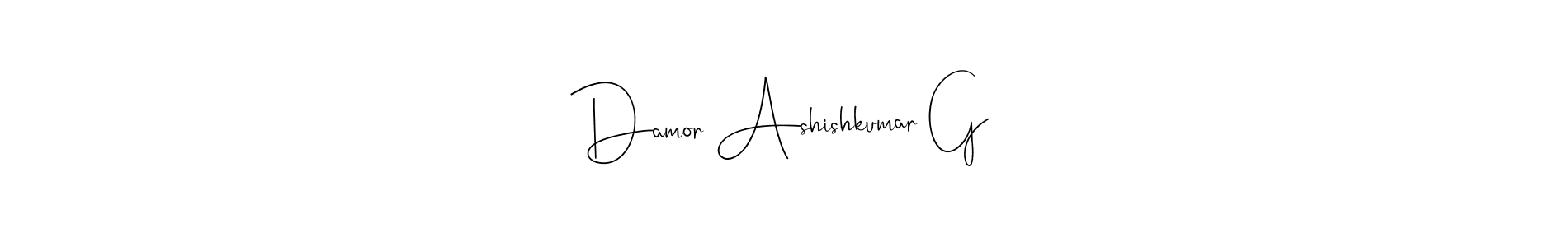 Create a beautiful signature design for name Damor Ashishkumar G. With this signature (Andilay-7BmLP) fonts, you can make a handwritten signature for free. Damor Ashishkumar G signature style 4 images and pictures png