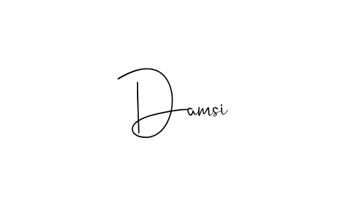 How to make Damsi name signature. Use Andilay-7BmLP style for creating short signs online. This is the latest handwritten sign. Damsi signature style 4 images and pictures png