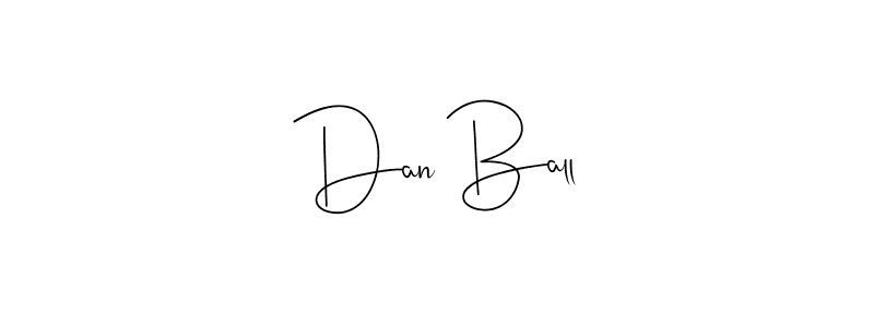 How to make Dan Ball name signature. Use Andilay-7BmLP style for creating short signs online. This is the latest handwritten sign. Dan Ball signature style 4 images and pictures png