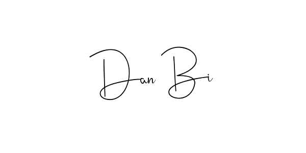 How to make Dan Bi name signature. Use Andilay-7BmLP style for creating short signs online. This is the latest handwritten sign. Dan Bi signature style 4 images and pictures png