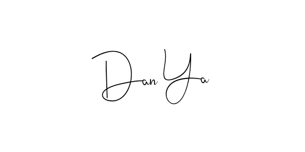 Use a signature maker to create a handwritten signature online. With this signature software, you can design (Andilay-7BmLP) your own signature for name Dan Ya. Dan Ya signature style 4 images and pictures png