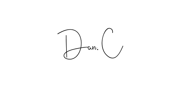 How to make Dan. C name signature. Use Andilay-7BmLP style for creating short signs online. This is the latest handwritten sign. Dan. C signature style 4 images and pictures png