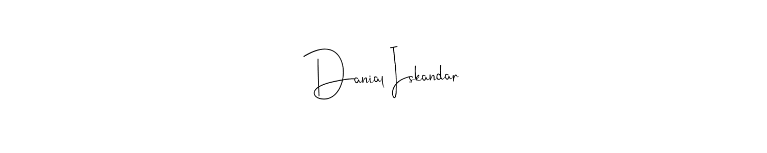 if you are searching for the best signature style for your name Danial Iskandar. so please give up your signature search. here we have designed multiple signature styles  using Andilay-7BmLP. Danial Iskandar signature style 4 images and pictures png