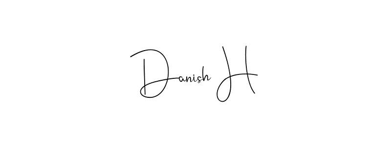 You should practise on your own different ways (Andilay-7BmLP) to write your name (Danish H) in signature. don't let someone else do it for you. Danish H signature style 4 images and pictures png