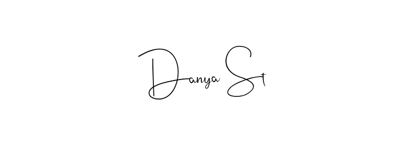 Design your own signature with our free online signature maker. With this signature software, you can create a handwritten (Andilay-7BmLP) signature for name Danya St. Danya St signature style 4 images and pictures png