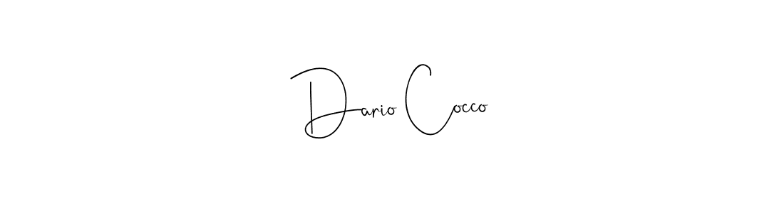 Create a beautiful signature design for name Dario Cocco. With this signature (Andilay-7BmLP) fonts, you can make a handwritten signature for free. Dario Cocco signature style 4 images and pictures png