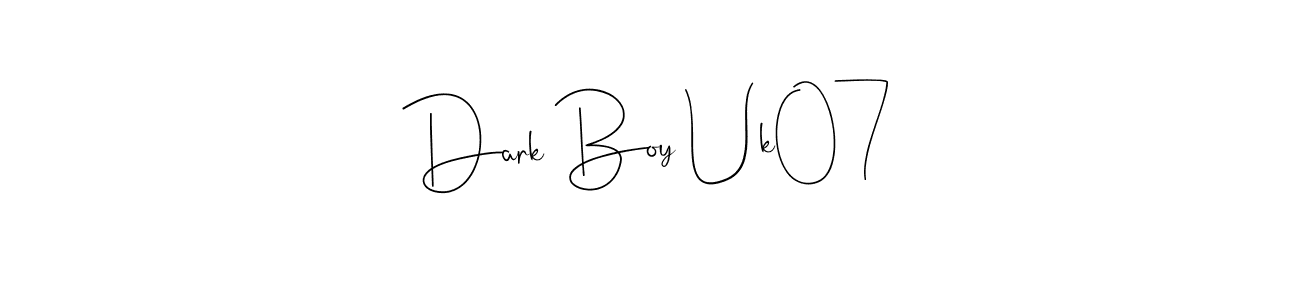 You can use this online signature creator to create a handwritten signature for the name Dark Boy Uk07. This is the best online autograph maker. Dark Boy Uk07 signature style 4 images and pictures png