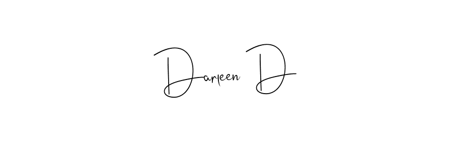 Create a beautiful signature design for name Darleen D. With this signature (Andilay-7BmLP) fonts, you can make a handwritten signature for free. Darleen D signature style 4 images and pictures png
