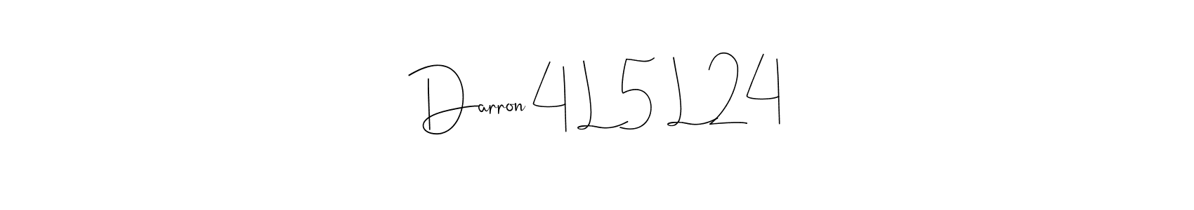 The best way (Andilay-7BmLP) to make a short signature is to pick only two or three words in your name. The name Darron 4 L 5 L 24 include a total of six letters. For converting this name. Darron 4 L 5 L 24 signature style 4 images and pictures png