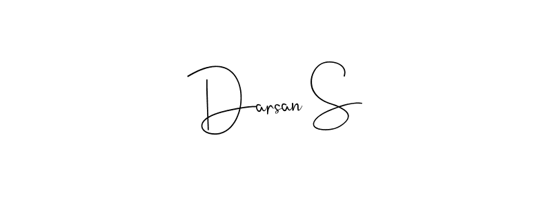 Make a beautiful signature design for name Darsan S. With this signature (Andilay-7BmLP) style, you can create a handwritten signature for free. Darsan S signature style 4 images and pictures png