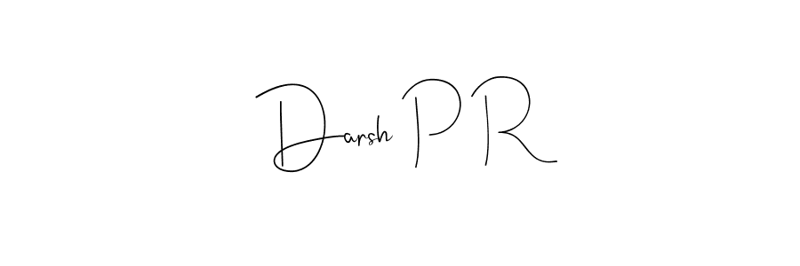 Make a beautiful signature design for name Darsh P R. With this signature (Andilay-7BmLP) style, you can create a handwritten signature for free. Darsh P R signature style 4 images and pictures png