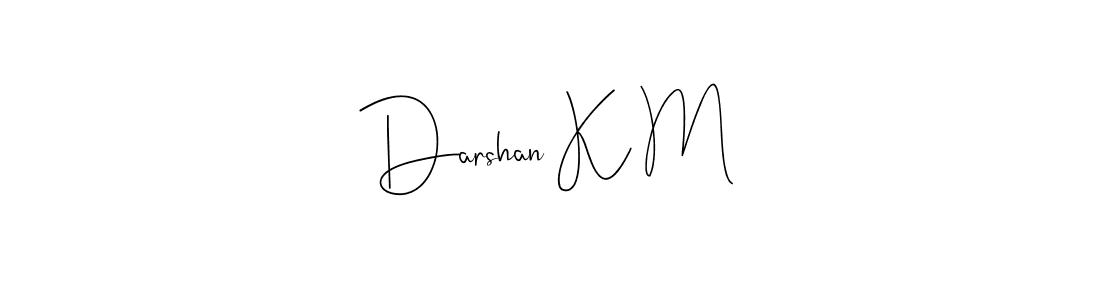 How to make Darshan K M signature? Andilay-7BmLP is a professional autograph style. Create handwritten signature for Darshan K M name. Darshan K M signature style 4 images and pictures png