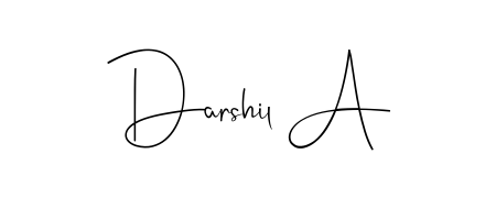 Get inspired by this graceful Andilay-7BmLP signature style for name Darshil A. Smooth loops and balanced proportions for everyday use. Darshil A signature style 4 images and pictures png