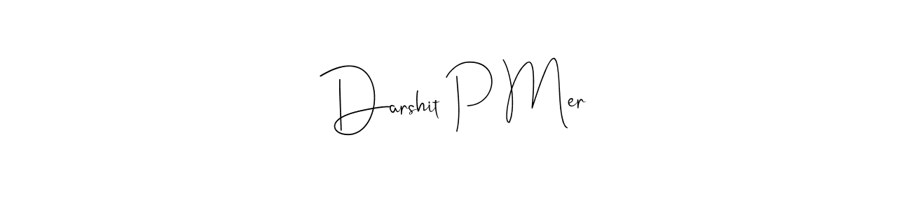 The best way (Andilay-7BmLP) to make a short signature is to pick only two or three words in your name. The name Darshit P Mer include a total of six letters. For converting this name. Darshit P Mer signature style 4 images and pictures png