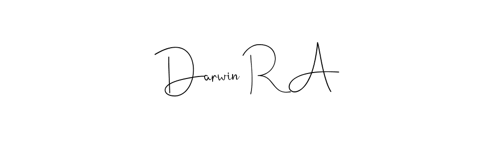 You should practise on your own different ways (Andilay-7BmLP) to write your name (Darwin R A) in signature. don't let someone else do it for you. Darwin R A signature style 4 images and pictures png