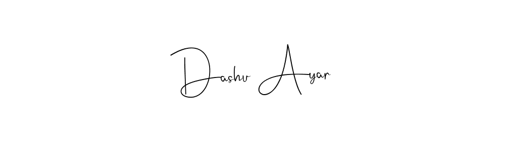 Make a beautiful signature design for name Dashu Ayar. With this signature (Andilay-7BmLP) style, you can create a handwritten signature for free. Dashu Ayar signature style 4 images and pictures png