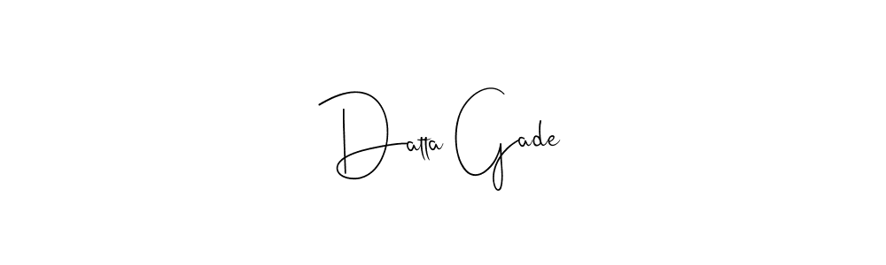 You should practise on your own different ways (Andilay-7BmLP) to write your name (Datta Gade) in signature. don't let someone else do it for you. Datta Gade signature style 4 images and pictures png