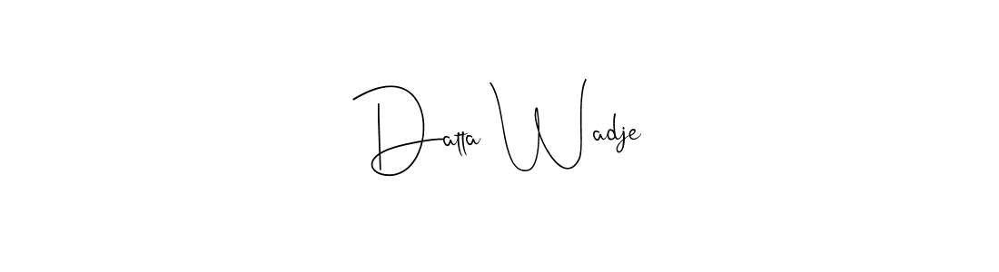 Make a beautiful signature design for name Datta Wadje. Use this online signature maker to create a handwritten signature for free. Datta Wadje signature style 4 images and pictures png