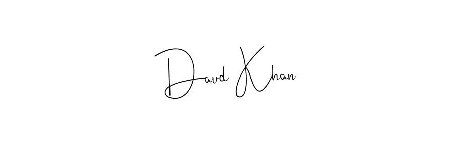 Make a beautiful signature design for name Daud Khan. With this signature (Andilay-7BmLP) style, you can create a handwritten signature for free. Daud Khan signature style 4 images and pictures png