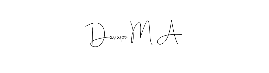 if you are searching for the best signature style for your name Davalos M A. so please give up your signature search. here we have designed multiple signature styles  using Andilay-7BmLP. Davalos M A signature style 4 images and pictures png