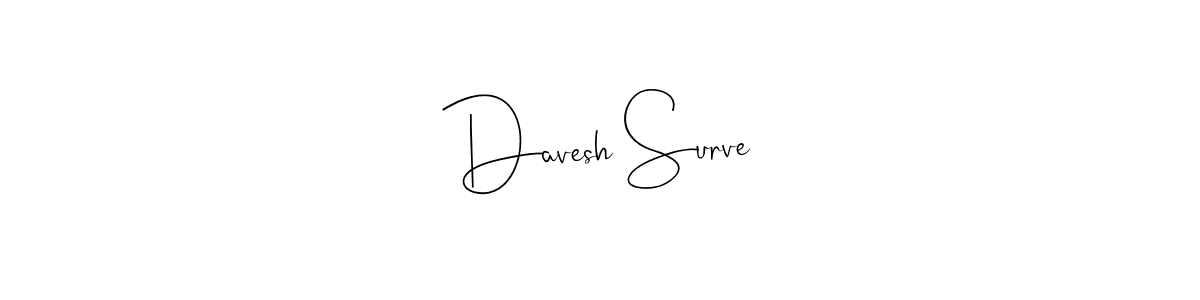 Use a signature maker to create a handwritten signature online. With this signature software, you can design (Andilay-7BmLP) your own signature for name Davesh Surve. Davesh Surve signature style 4 images and pictures png