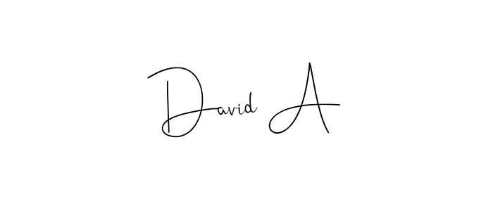 Design your own signature with our free online signature maker. With this signature software, you can create a handwritten (Andilay-7BmLP) signature for name David A. David A signature style 4 images and pictures png