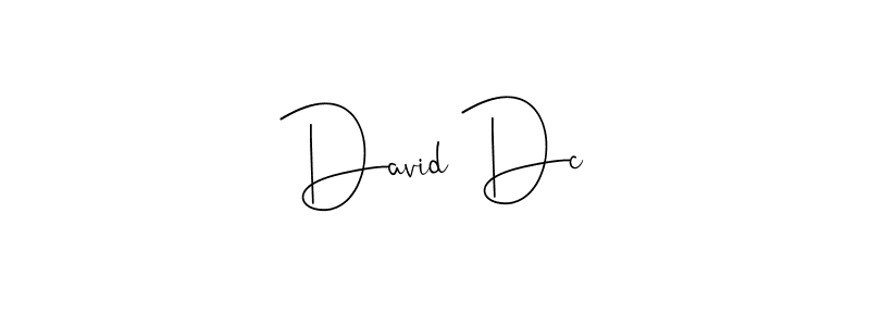 The best way (Andilay-7BmLP) to make a short signature is to pick only two or three words in your name. The name David Dc include a total of six letters. For converting this name. David Dc signature style 4 images and pictures png