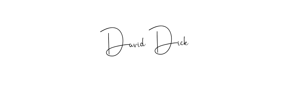 How to make David Dick name signature. Use Andilay-7BmLP style for creating short signs online. This is the latest handwritten sign. David Dick signature style 4 images and pictures png