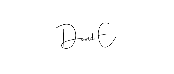 Also we have David E name is the best signature style. Create professional handwritten signature collection using Andilay-7BmLP autograph style. David E signature style 4 images and pictures png