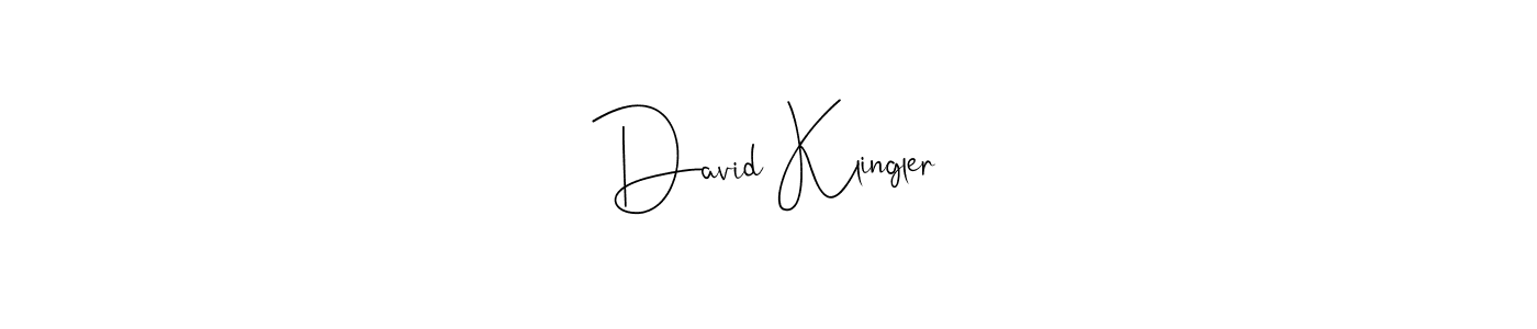 How to make David Klingler name signature. Use Andilay-7BmLP style for creating short signs online. This is the latest handwritten sign. David Klingler signature style 4 images and pictures png