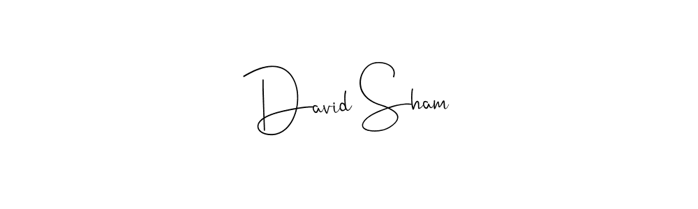 How to make David Sham name signature. Use Andilay-7BmLP style for creating short signs online. This is the latest handwritten sign. David Sham signature style 4 images and pictures png