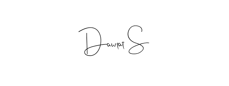 Dawlat S stylish signature style. Best Handwritten Sign (Andilay-7BmLP) for my name. Handwritten Signature Collection Ideas for my name Dawlat S. Dawlat S signature style 4 images and pictures png