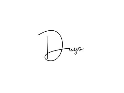 How to make Daya signature? Andilay-7BmLP is a professional autograph style. Create handwritten signature for Daya name. Daya signature style 4 images and pictures png